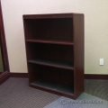 Mahogany 3 Shelf Bookcase with Adjustable Shelves